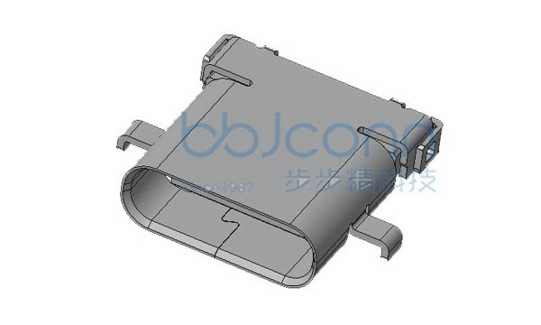 TYPE-C 24PIN 母座 沉板1.25 L=10.0 CH=0.34 单壳