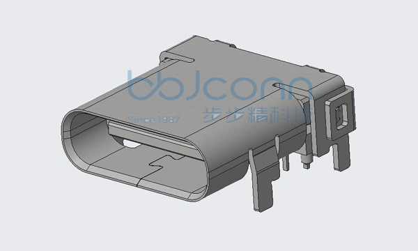 TYPE-C 24PIN 母座 板上单壳 L=10.0 CH=1.81 脚长1.2