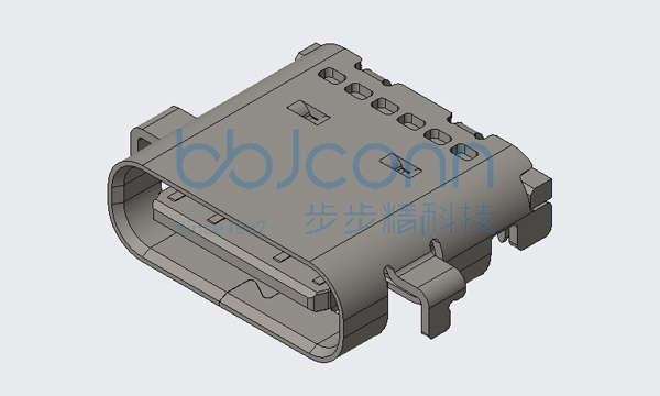 TYPE-C 24P 母座 四脚插 沉板1.6 L=7.90 CH=0.02 双排SMT