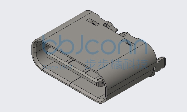 TYPE-C 6P 母座 直立式 两脚插 端子DIP H=6.0 加盖编带