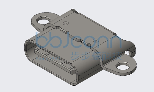 USB 3.1 TYPE-C 24P 防水母座 锁板式 双壳 端子双排SMT 沉板0.86 L=9.15 CH=0.70 IPX8 编带 不带防水圈