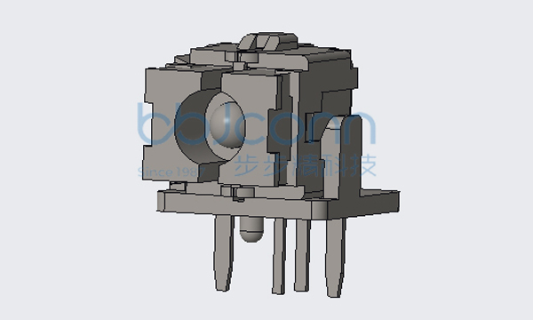 轻触开关 7.6x8.7x12 侧插 白色单色灯 不锈钢弹片 260GF 瓷白按扭