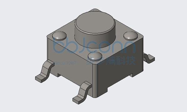 轻触开关 6x6x5.0 贴片 不锈钢弹片 带定位 260G 9.2脚 铜盖 编带