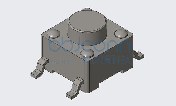 轻触开关 6x6x5.0 贴片 不锈钢弹片 带定位 160G 9.2脚 编带