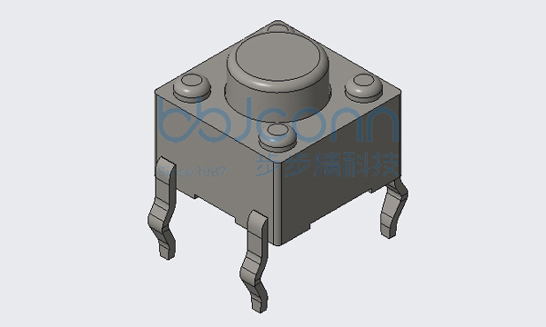 轻触开关 6x6x5.0 直插 不锈钢弹片 260G