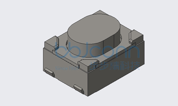 轻触开关 3x4x2.5 U型 四脚贴片 不锈钢弹片 260gf