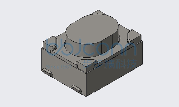 轻触开关 3x4x2.5 U型 四脚贴片 不锈钢弹片 160GF