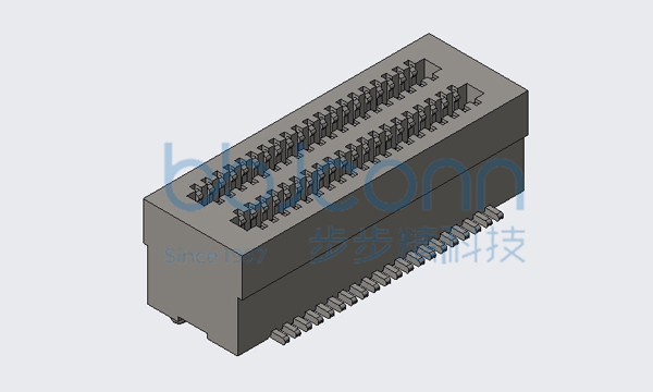 板对板连接器 母座 0.5-2x20P 双槽BTB SOCKET 合高H=6.0 SMT 带柱