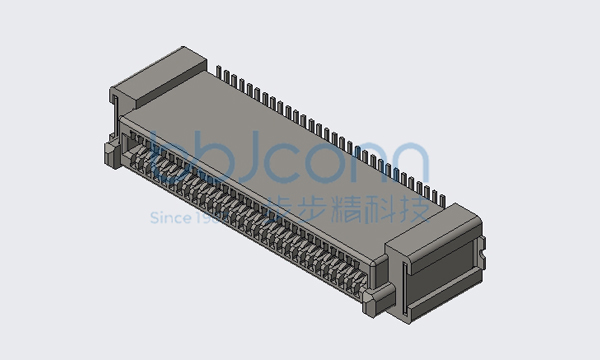 板对板连接器 母座 0.8mm-2x30P（60P）BTB H=9.0 SOCKET 合高H=15 带柱 金手指无接地片