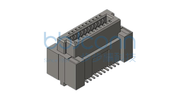 板对板连接器 母座 0.80-2x10P BTB SOCKET SMT 带柱 合高H=9.0