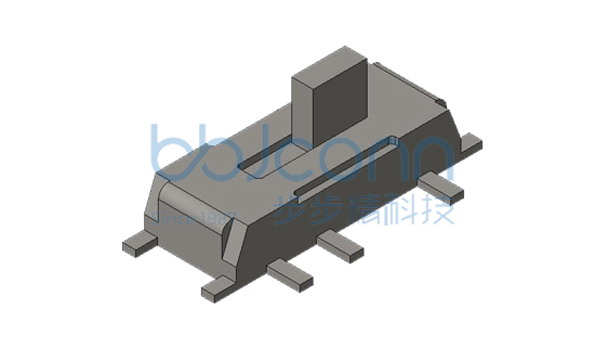 拨动开关 SK-07-G1.5 立式 七脚贴片 带柱 SMT 白柄