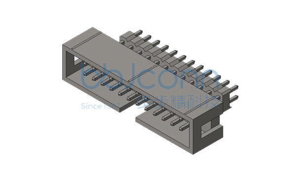 简牛连接器 2.54DC3-24P（2X12P） H8.9 180度 PC3.0 PB15.0 L16.8 6T 底部H2.5排针胶芯 盒装