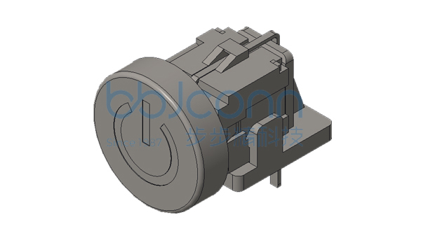 轻触带灯开关 RPB01-107RFL-RW-01-Bk 侧按250gf Φ10 红白双灯 (开关盒装 帽子袋装)