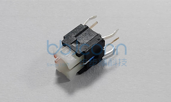 轻触开关 6x6x9.0 直插 带灯（红白双色TS1-00-00R-W）200g 不锈钢弹片
