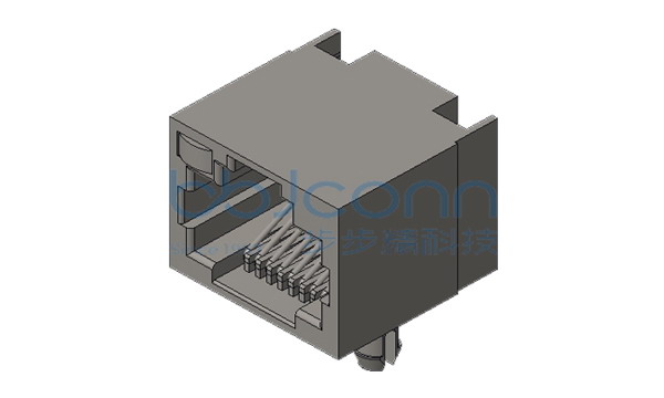 网络接口 RJ45 56LED 1x1 8P8C 90度 L=15.20 左绿色单灯 无弹 全塑 DIP