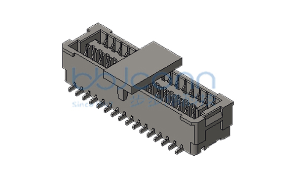 针座 SHLD 1.0-2x16P 双排 立贴 带扣 米黄色 编带
