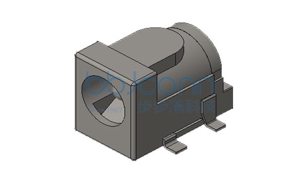 DC插座 DC-050 2.5针 全铜 四脚贴片 带柱 编带
