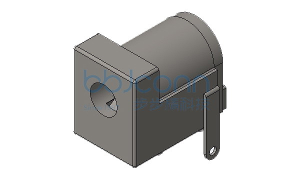 DC插座 DC-005C 1.3针 半铜 PBT黑色