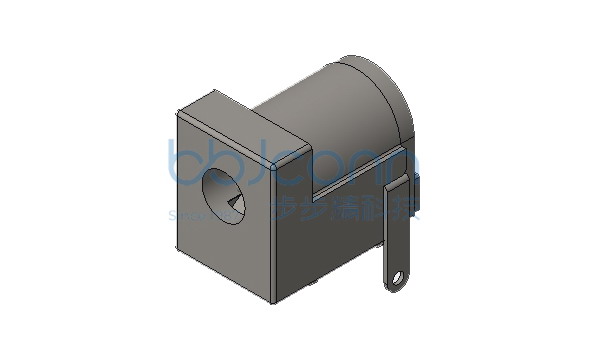 DC插座 DC-005C 1.3针 半铜 PA9T黑色