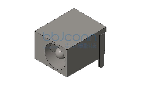 DC插座 DC-044 2.5针 半铜 三脚插 带柱