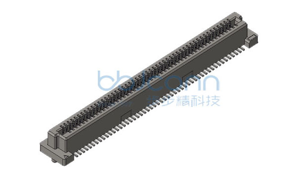 板对板连接器 母座 0.80-2x50P SMT 带柱 合高H=5.0 (LB537-G100S-C0R)