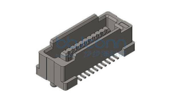 板对板连接器 公座 0.80-2x10P SMT 带柱 合高H=9.0 (LB547-G20P-C0R)