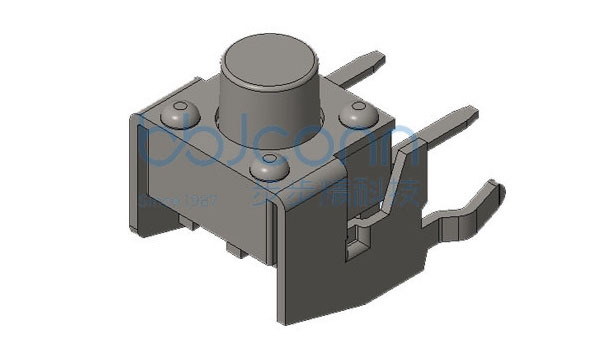 轻触开关 6x6x6.0 上支架 铜盖 不锈钢弹片 260gf 黑柄 盐雾24小时 袋装