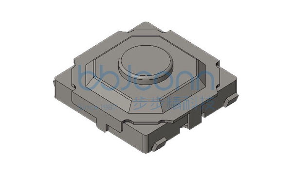 轻触开关 4x4x1.5 U型脚 铜头 不锈钢弹片 160gf 编带