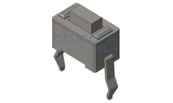 轻触开关 3x6x5 两脚弯插 160GF 黑柄 编带