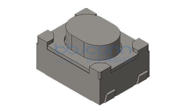 轻触开关 3x4x2.5 U型 四脚贴片 透明硅胶按钮 260gf 编带