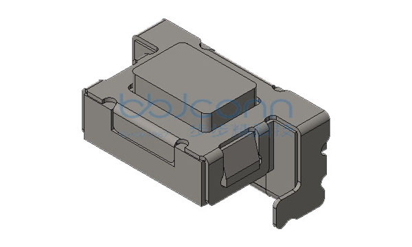 轻触开关 3x4x2.6 侧按支架 两脚插 沉板2.05 不锈钢弹片 LCP白 160GF 编带
