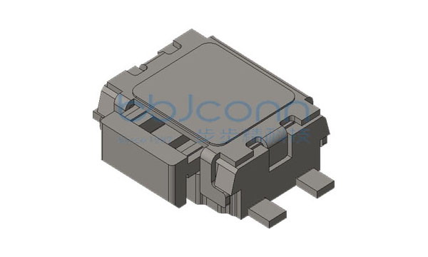 轻触开关 4.75x4.5x1.65 中龟侧按 四脚贴片 带柱 260gf 编带