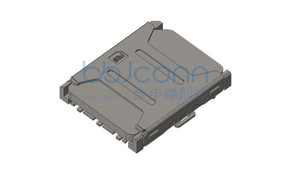 卡座 NANO SIM CARD 6PIN 有柱 H=1.35 编带 (CS-345-06135W)