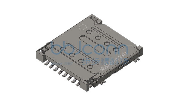 卡座 MICRO SIM 8P H=1.5 贴片 大掀盖 编带