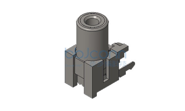 AV插座 8.4-05K 单孔 三脚插 不带屏蔽 PBT红色耐高温料基座