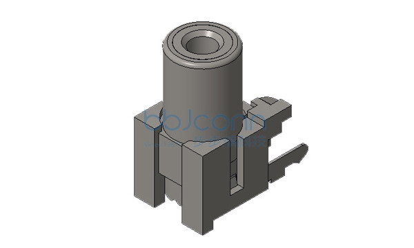 AV插座 8.4-05K 单孔 三脚插 不带屏蔽 PBT白色耐高温料基座