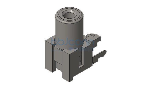 AV插座 8.4-05K 单孔 三脚插 不带屏蔽 PBT绿色耐高温料基座