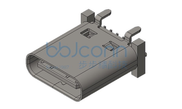 TYPE-C 14P 母座 直立式 四脚插 端子SMT H=10.0 编带