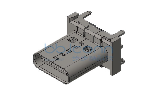 USB 3.1 TYPE-C 24P 母座 直立式 四脚插 端子SMT H=12.0 编带