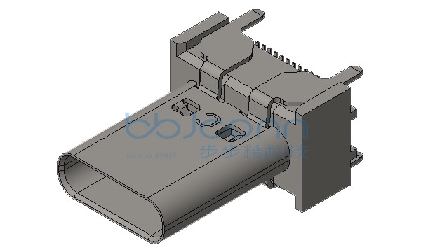 TYPE-C 24P 母座 直立式 H=15.0 四脚插 端子SMT