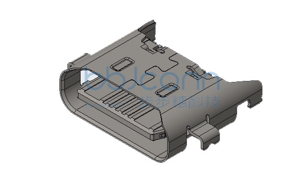 TYPE-C 16P 母座 四脚插 端子SMT 沉板1.58 L=7.50 CH=0.10 电流5A 编带