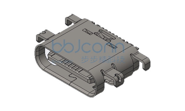TYPE-C 16P 母座 90度 沉板2.40 四脚插 端子SMT L=6.50 带中夹片 编带 战斗版