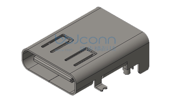 TYPE-C 24P 母座 L=11.95 CH=1.70 外壳前贴后插 端子（DIP+SMT）