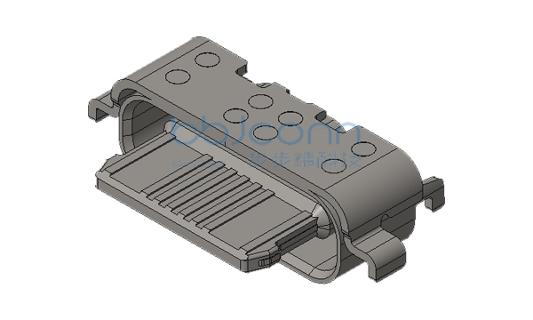 TYPE-C 16P 母座 四脚插 沉板1.68 L=3.0 舌片外露2.45 端子SMT