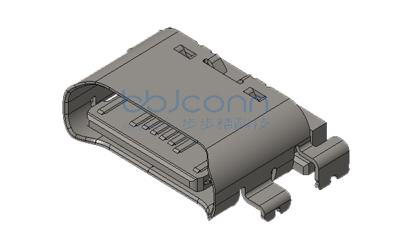 TYPE-C 16PIN 母座 沉板0.58 L=6.55 CH=1.48 四脚插 端子SMT U型口