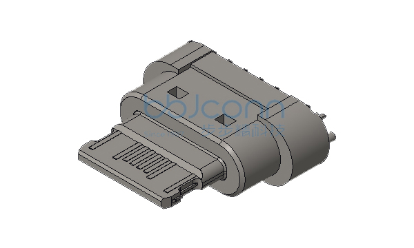 TYPE-C 16P 母座 180度 端子DIP H=9.95 全塑 带柱 袋装