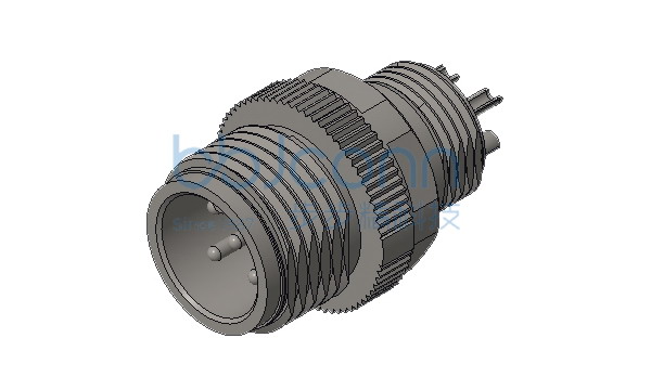 航插 公座 M12A 5P 线端 锌合金六角螺丝 不带屏蔽